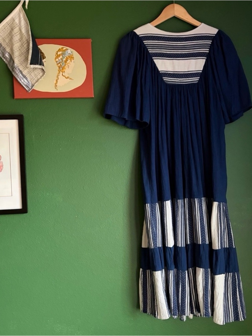 Vintage Ropa California Squaredance Muumuu Flowy dress size Large - Picture 4 of 6